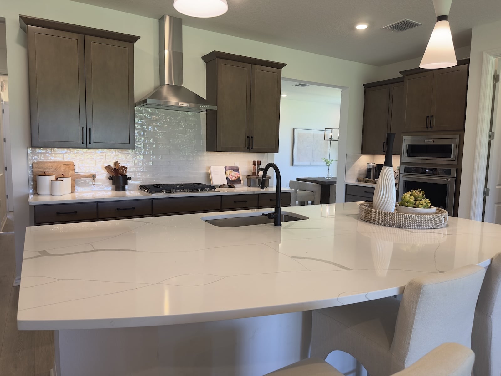 Kitchen in the Boca II model home at Creekside Run in Babcock Ranch