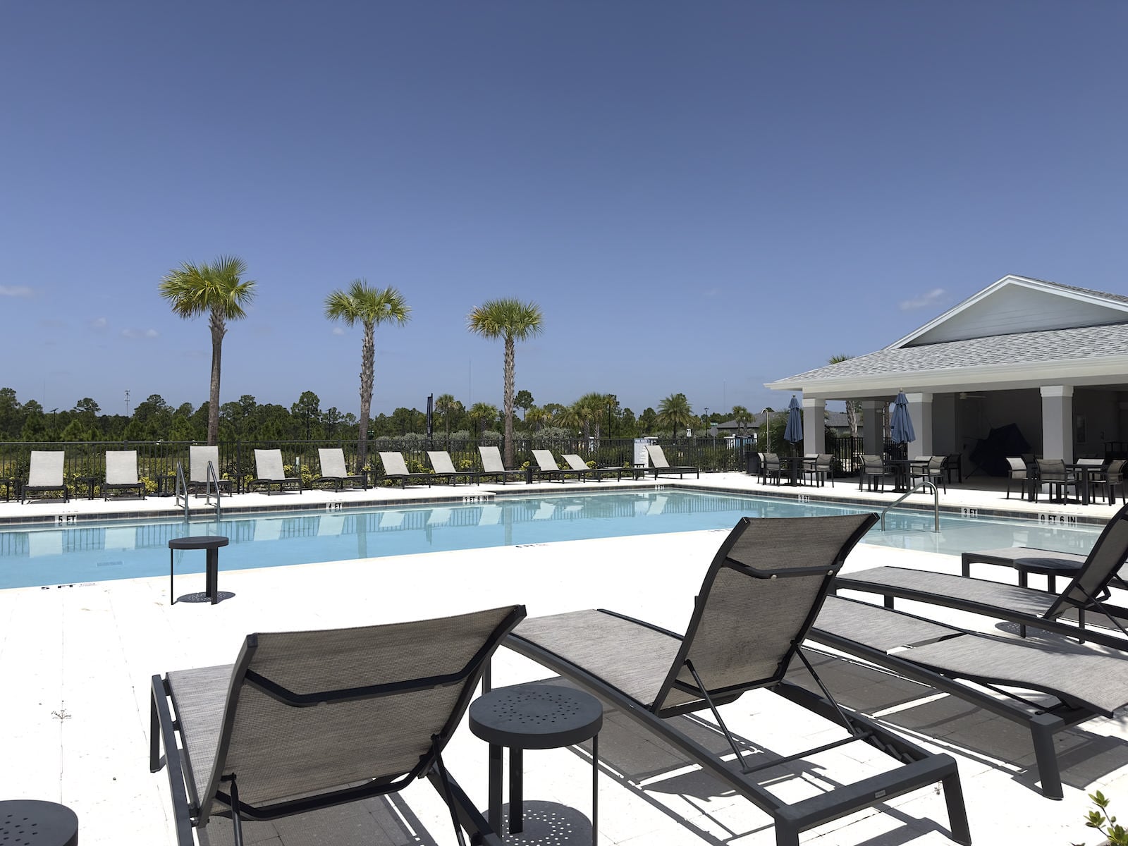 Community pool area at Creekside Run in Babcock Ranch