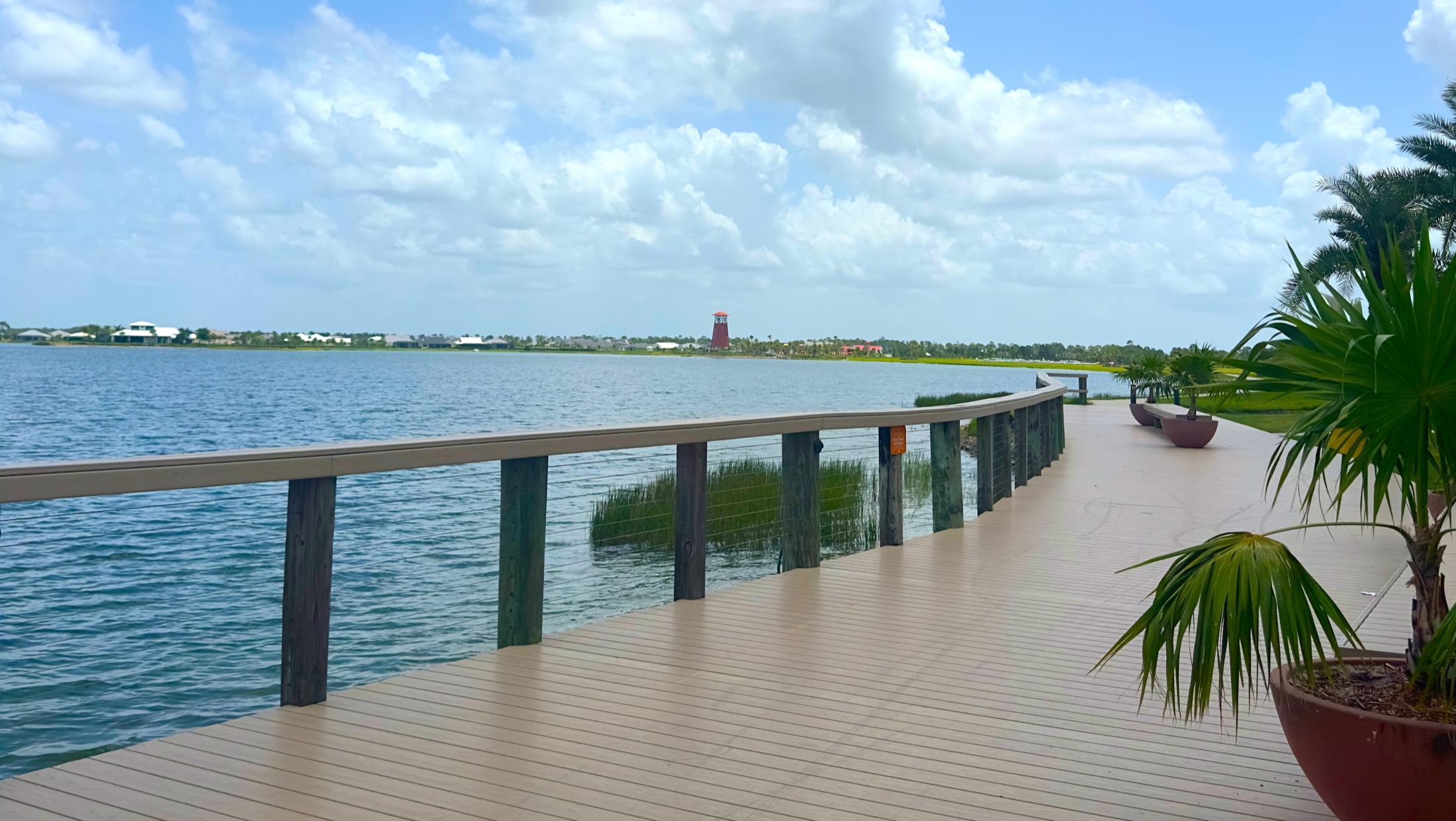 Lake and boardwalk in Babcock Ranch