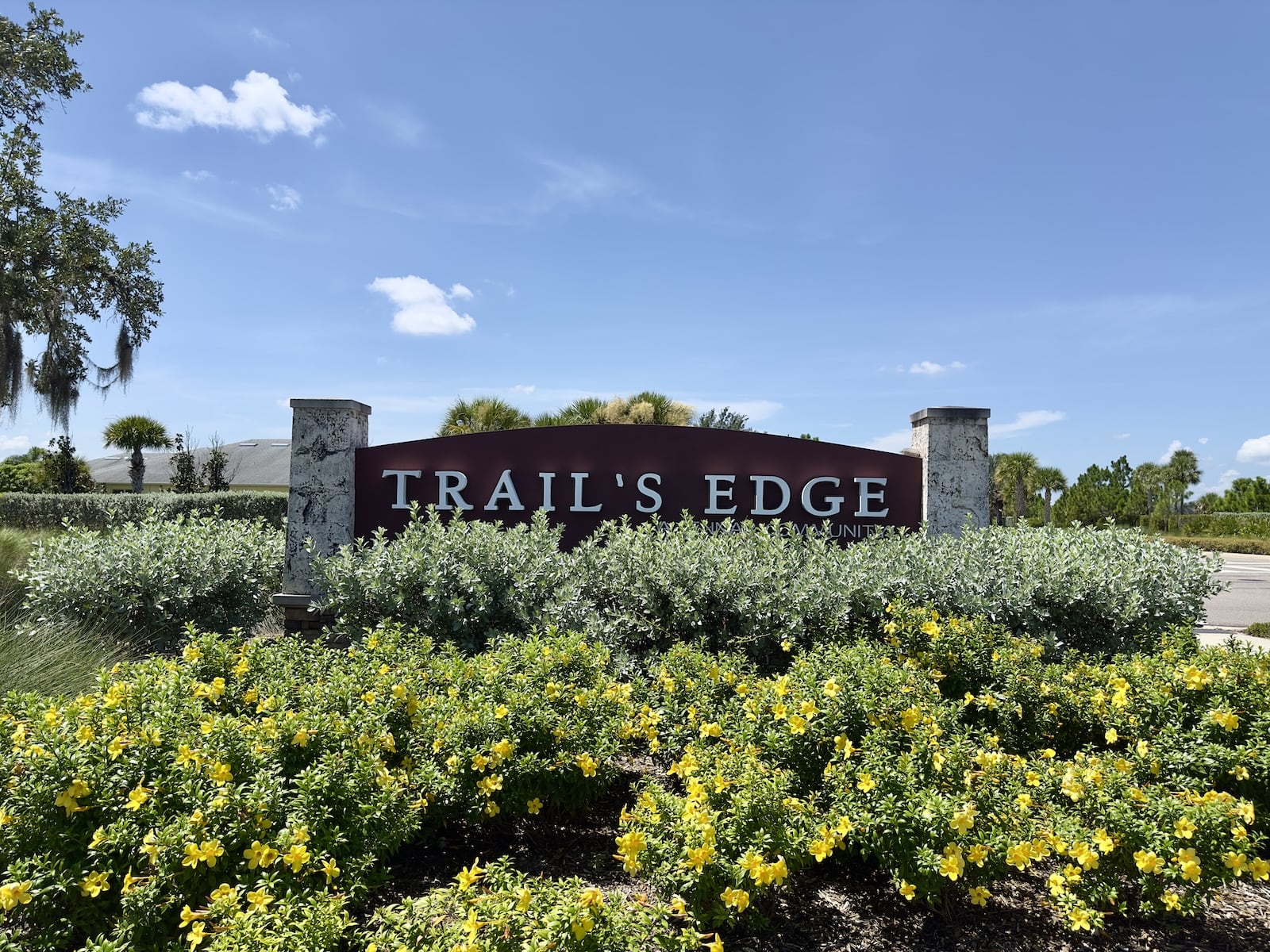 Trail's Edge entrance sign at Babcock Ranch