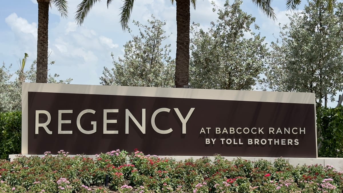 Regency at Babcock Ranch entrance sign