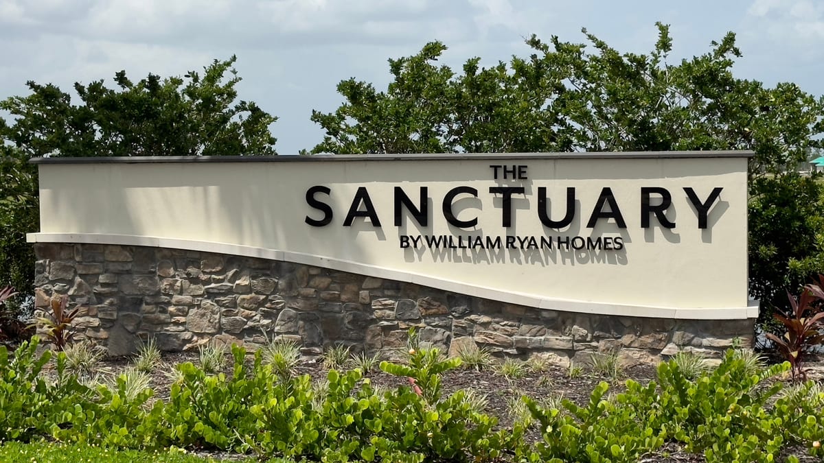 The Sanctuary entrance sign at Babcock Ranch