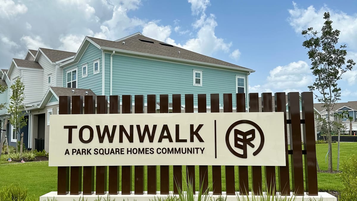 Townwalk entrance sign at Babcock Ranch