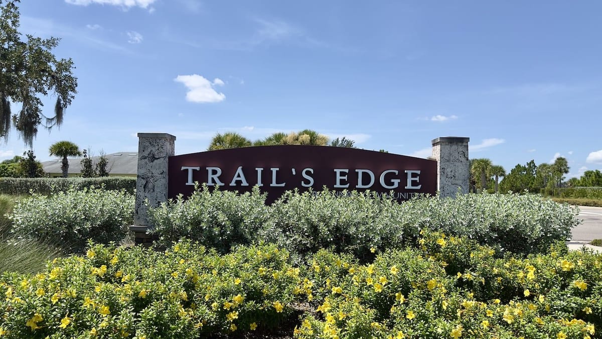 Trail&rsquo;s Edge entrance sign at Babcock Ranch