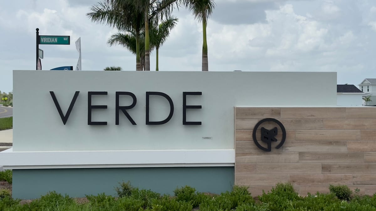 Verde entrance sign at Babcock Ranch