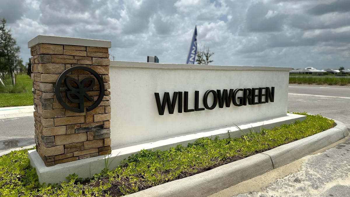 Willowgreen entrance sign at Babcock Ranch