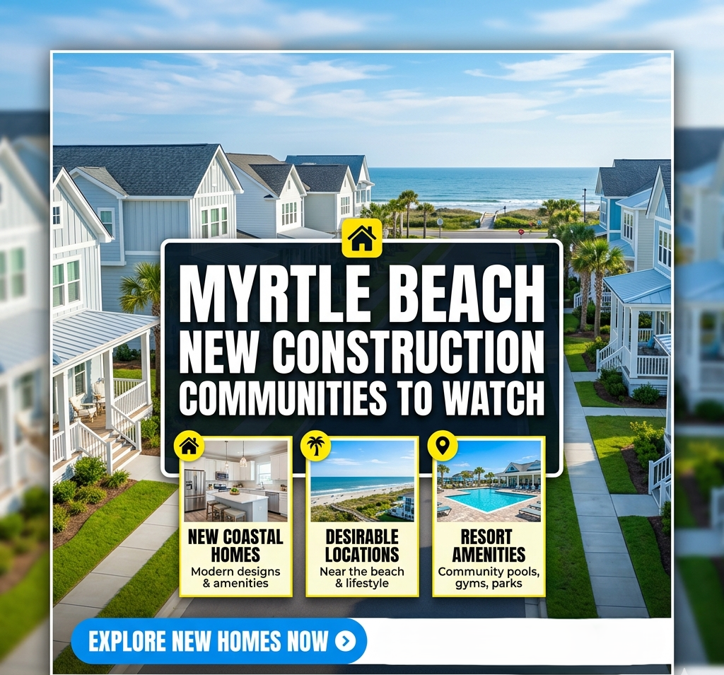 New construction is one of the most active and exciting parts of the Myrtle Beach real estate market. Builders continue to introduce communities that match the way buyers actually want to live, with modern open floor plans, energy-efficient features, lifestyle amenities, and locations close to the beach, golf, dining, and the area's growing healthcare network. For buyers exploring a fresh build, knowing which communities are most worth watching helps narrow the search and identify where the best long-term value is being created. Why New Construction Has Been So Strong Here The Grand Strand has been one of the fastest-growing areas in the country for several years, and new construction has scaled up to meet the demand. Builders large and small operate across Horry and Georgetown Counties, delivering everything from entry-level townhomes to luxury custom estates. New construction allows buyers to enjoy the latest construction codes, modern layouts, builder warranties, and features that older homes often need to be retrofitted to provide. Top Areas for New Construction Carolina Forest Communities Carolina Forest is one of the largest and most popular master-planned areas in the region, and several active new construction communities continue to deliver homes there. Buyers gravitate to Carolina Forest for its central location, strong schools, and amenity-rich neighborhoods. New phases regularly open with single-family homes, townhomes, and lifestyle communities focused on families, professionals, and remote workers. Carolina Forest is consistently one of the best new construction areas to watch on the Grand Strand. Traditions at Carolina Forest is a new neighborhood to explore. Market Common Market Common continues to deliver new homes within one of the area's most lifestyle-driven destinations. Buyers love being able to walk to dining, shopping, parks, and entertainment from their new home. Townhomes, single-family homes, and condos are part of the ongoing development. For buyers who value walkability and a built-in community feel, Market Common stands out as a top new construction destination. Grande Dunes Grande Dunes remains one of the most prestigious areas for luxury new construction. The community continues to expand with custom estates, new communities like Maravilla, golf course homes, and Intracoastal Waterway properties. For buyers seeking high-end finishes, ocean access, and resort-style amenities, Grande Dunes is one of the best new construction areas in Myrtle Beach real estate. Prince Creek and Murrells Inlet Prince Creek in Murrells Inlet has been a top new construction destination for years. The community offers a wide variety of price points, from approachable single-family homes to luxury estates within gated enclaves. Builders continue to add new phases that capitalize on the area's golf course views, lake amenities, and proximity to the MarshWalk. Prince Creek is a perennial favorite for buyers who want a quieter coastal lifestyle with strong amenities. Conway and the West Side of Highway 31 Conway SC real estate and the surrounding inland areas west of Highway 31 are another major new construction hotspot. Builders are delivering accessible single-family homes that appeal to first-time buyers, families, and retirees who appreciate value and slightly more land. The communities here often offer lower price points than oceanfront markets while still providing easy access to the beach and to all the conveniences along the Grand Strand. Longs and the North End Longs SC real estate and the surrounding rural-suburban communities have seen significant new construction growth, especially appealing to buyers seeking value and space. Builders are creating well-designed homes at competitive price points, often in communities with their own amenity centers. For buyers willing to be a few miles further from the beach in exchange for strong value, the north end is one of the most exciting areas to watch. Carolina Bays Parkway and Highway 31 Corridor The Carolina Bays Parkway corridor has unlocked new construction opportunities across a stretch of the Grand Strand that used to be more difficult to access. Today, buyers can live in newer communities along this corridor and reach Myrtle Beach, North Myrtle Beach, and Conway quickly. Builders have responded with thoughtfully planned communities that combine convenience and amenity-rich living. Pawleys Island and Litchfield Although new construction is more limited here than in Horry County, select communities and pocket developments continue to deliver new homes in Pawleys Island and Litchfield. Buyers drawn to the laid-back Lowcountry lifestyle of Georgetown County often find that new construction here moves more slowly but offers the kind of quality and location that justifies the wait. What to Look for When Touring New Construction When evaluating any new construction community, look beyond the model home. Tour the broader community, check the planned amenities, ask about the timeline for phases that have not yet been built, and review the homeowner association documents and budget. Visit at multiple times of day to get a feel for traffic, noise, and the actual neighborhood vibe. A great new home in a community that does not match your lifestyle often becomes a regret over time. Strategy for New Construction Buyers Work with an agent who represents you, not the builder. Builders use sales representatives who work for the builder. Having an agent on your side during contract review, option selections, inspections, and closing protects your interests. Ask about builder incentives, lender preferred-buyer programs, and warranty details. And get pre-approved before negotiating because builders are far more willing to discuss terms with serious buyers. Final Takeaway New construction continues to be one of the most exciting parts of Myrtle Beach real estate. The variety of communities, builders, and price points means most buyers can find a fresh build that matches their lifestyle and budget. By focusing on the right communities, working with experienced local representation, and understanding the long-term picture of each neighborhood, buyers can find a brand-new home that delivers years of comfort, value, and enjoyment along the Grand Strand. Explore More on Our Site For more on building or buying new along the Grand Strand, browse new construction homes in Myrtle Beach, explore Carolina Forest real estate, or take a closer look at Grande Dunes homes.