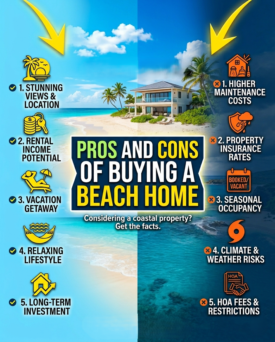 Pros and Cons of Buying a Beach Home