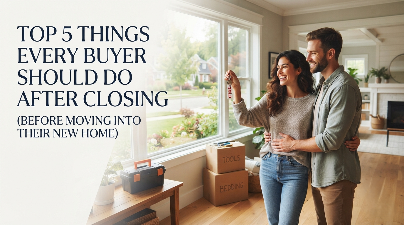 Top 5 Things Every Buyer Should Do After Closing (Before Moving Into Their New Home)  