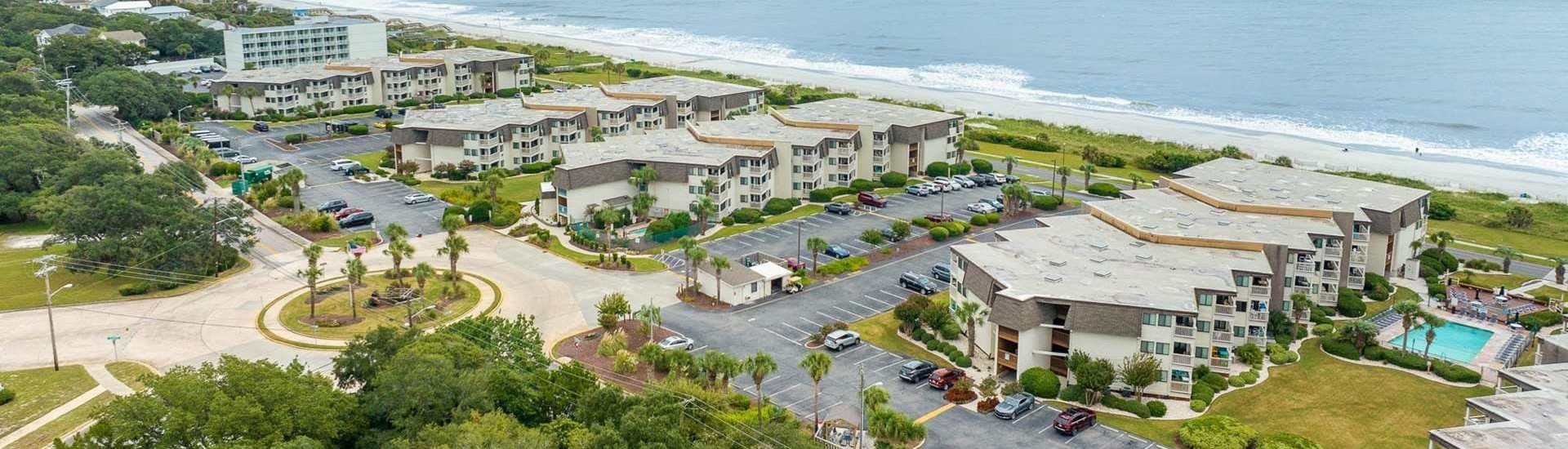 Aerial View over the Ocean Myrtle Beach SC