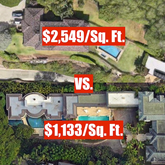 3222 Diamond Head Road vs 3239 Noela Driive