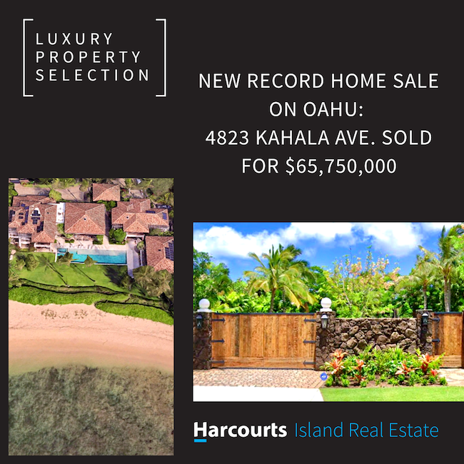 4823 Kahala Ave Record Home Sale