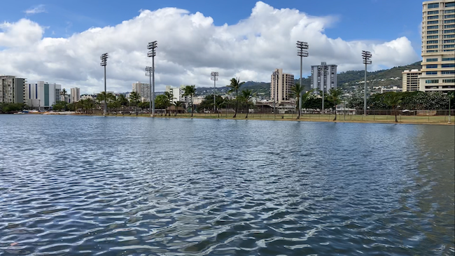 Ala Wai Cana King Tide on August 9th 2025