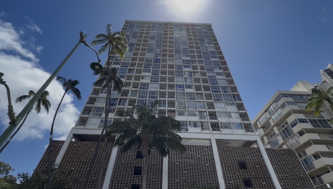 Canal House Seen from Ala Wai Blvd