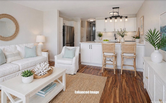 Canal House Living Room and Kitchen