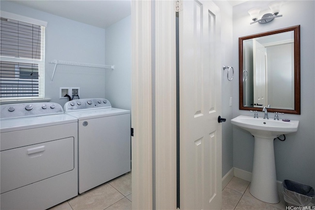 Downstairs Laundry and Half Bathroom