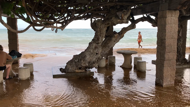 King Tide at Fort DeRussy on August 9th 2025
