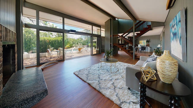 Great Room of Diamond Head Mid Century Modern Home on Kepa Street