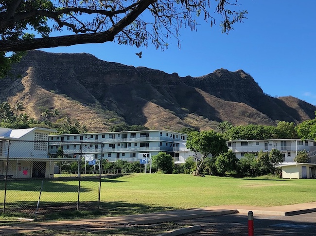 Hale Pua Lei at the Base of Diamond Head Next to Waikiki Elementary