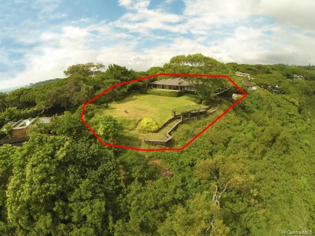 Aerial View of Ossipoff Makiki Heights Home
