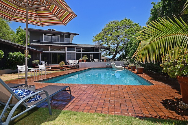 Pool at Mid Century Modern Home on the Backside of Diamond Head