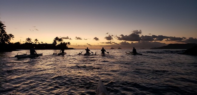Sunrise paddle in Kailua