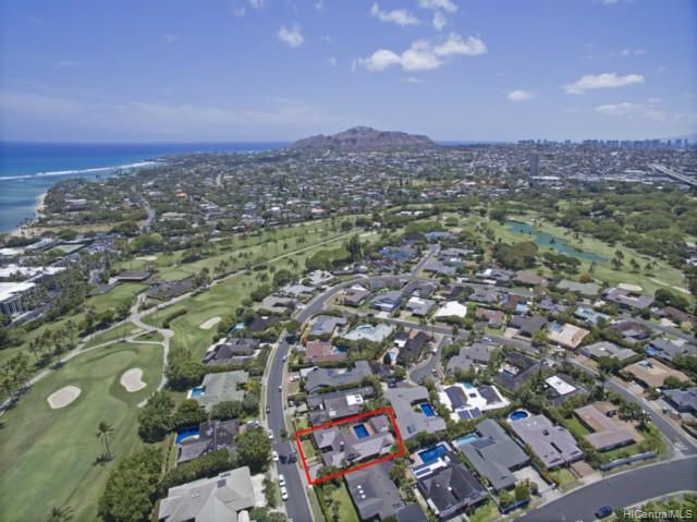 Waialae Golf Course Neighborhood Aerial View