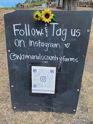 Waimanalo Country Farms Sign