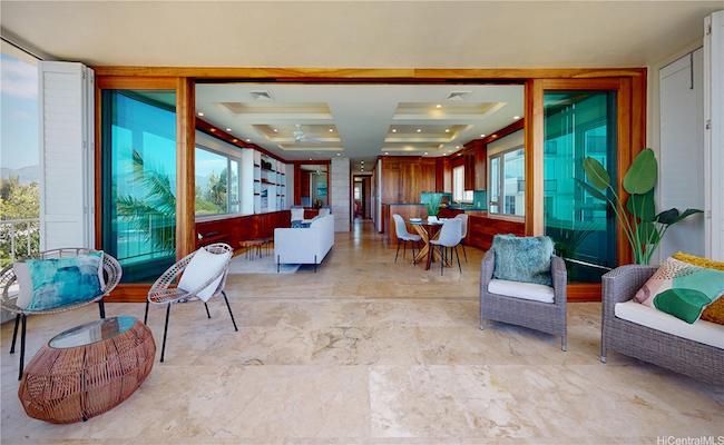 Wood Interior of Castle Surf Penthouse