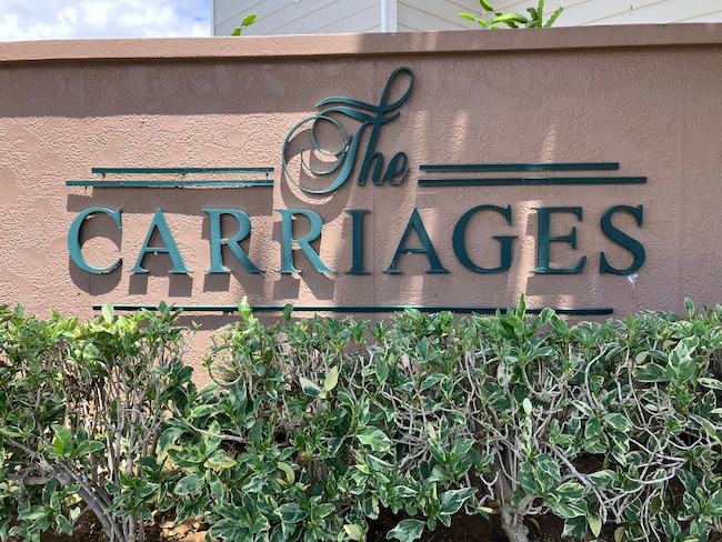 Ewa Gentry Carriages Sign