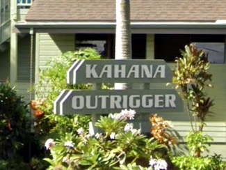 Kahana Outrigger Sign