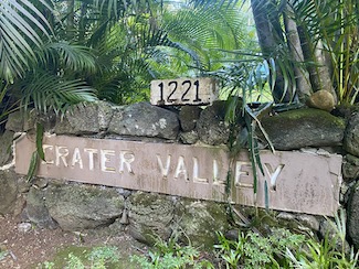 Crater Valley Sign