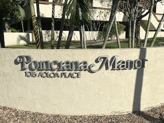 Poinciana Manor Sign