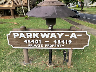 Parkway Sign