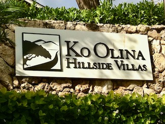 Ko Olina Hillside Villas Sign