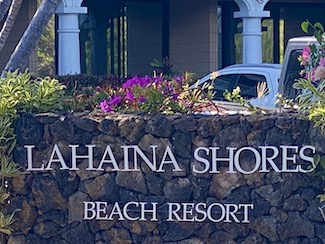 Lahaina Shores Sign