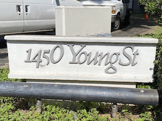 1450 Young St Sign