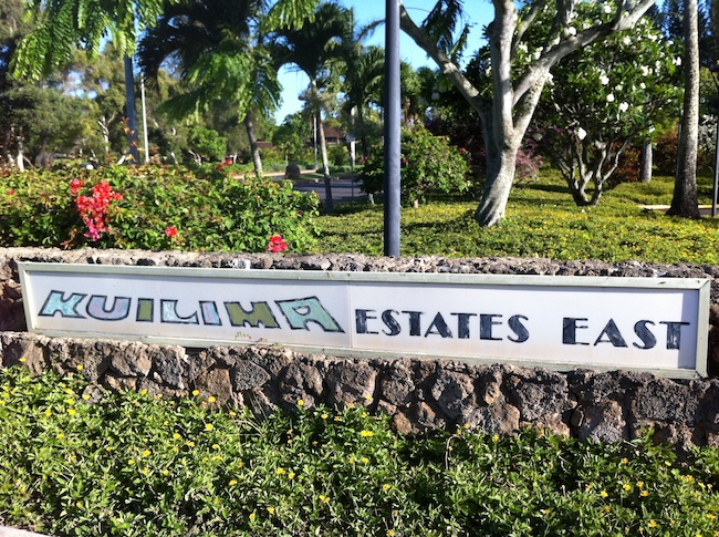 Kuilima Estates East Sign