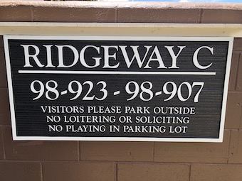 Ridgeway C Sign