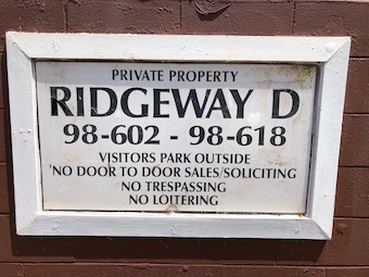 Ridgeway D Sign