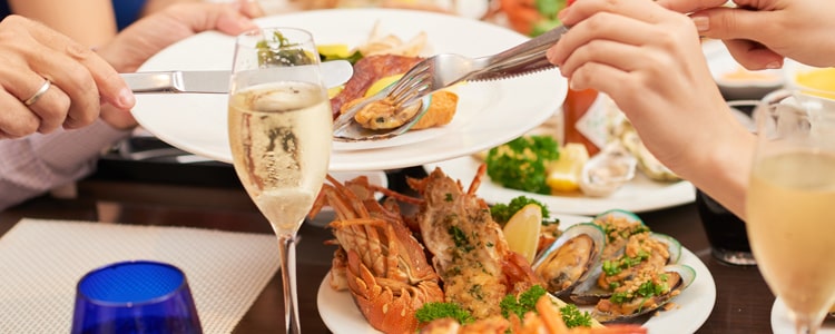 Fresh Seafood at Great Restaurants in Sea Pines Resort, Hilton Head