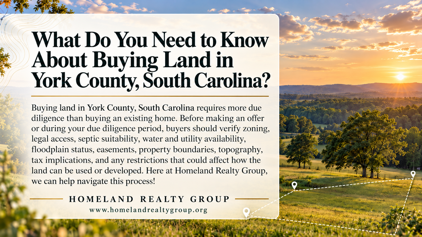 Buying Land In York County