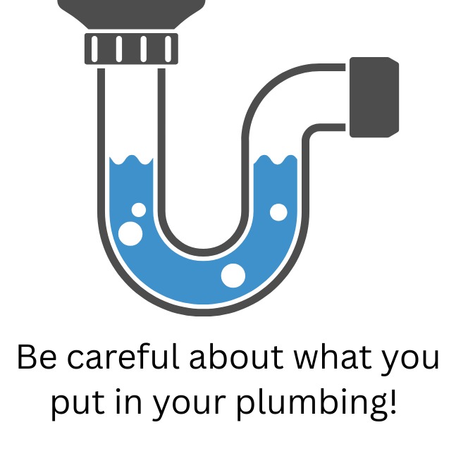 Be careful about what you put in your plumbing! (Photo of pipe)
