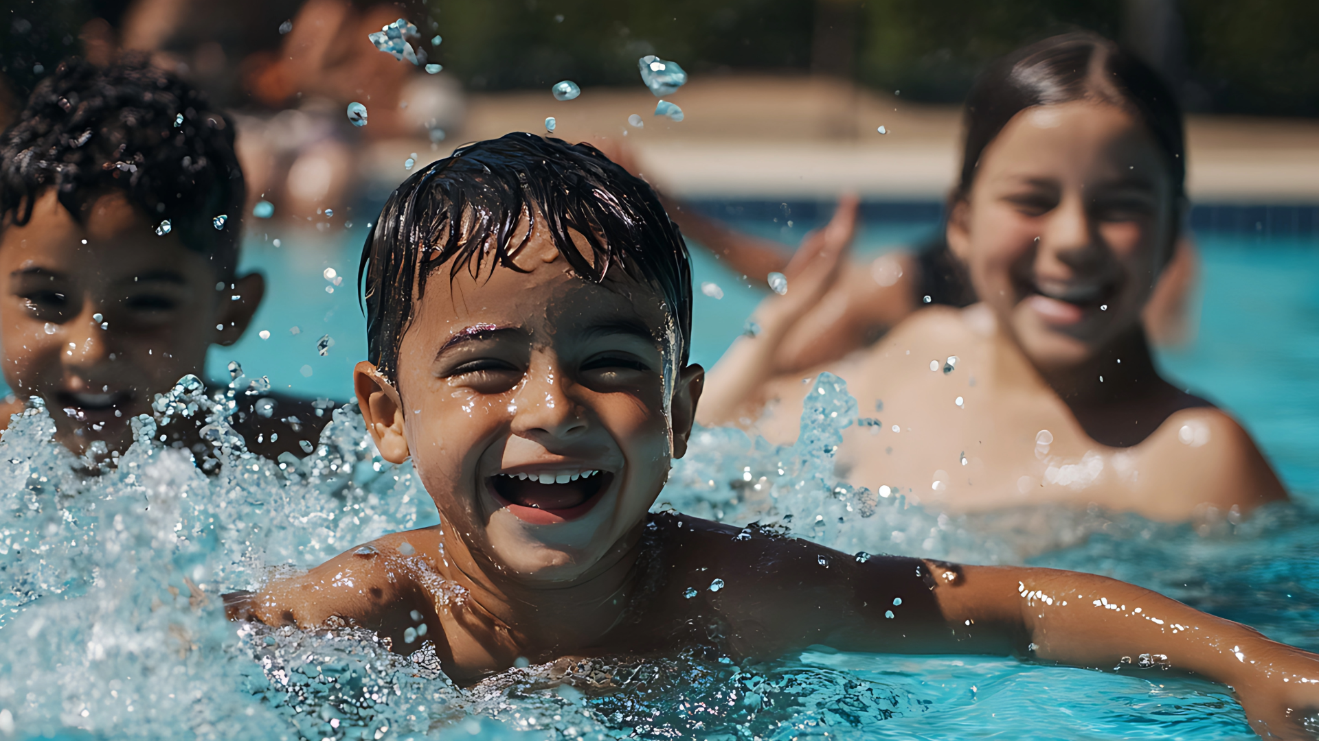 Community swimming pool in a Wesley Chapel North Carolina neighborhood