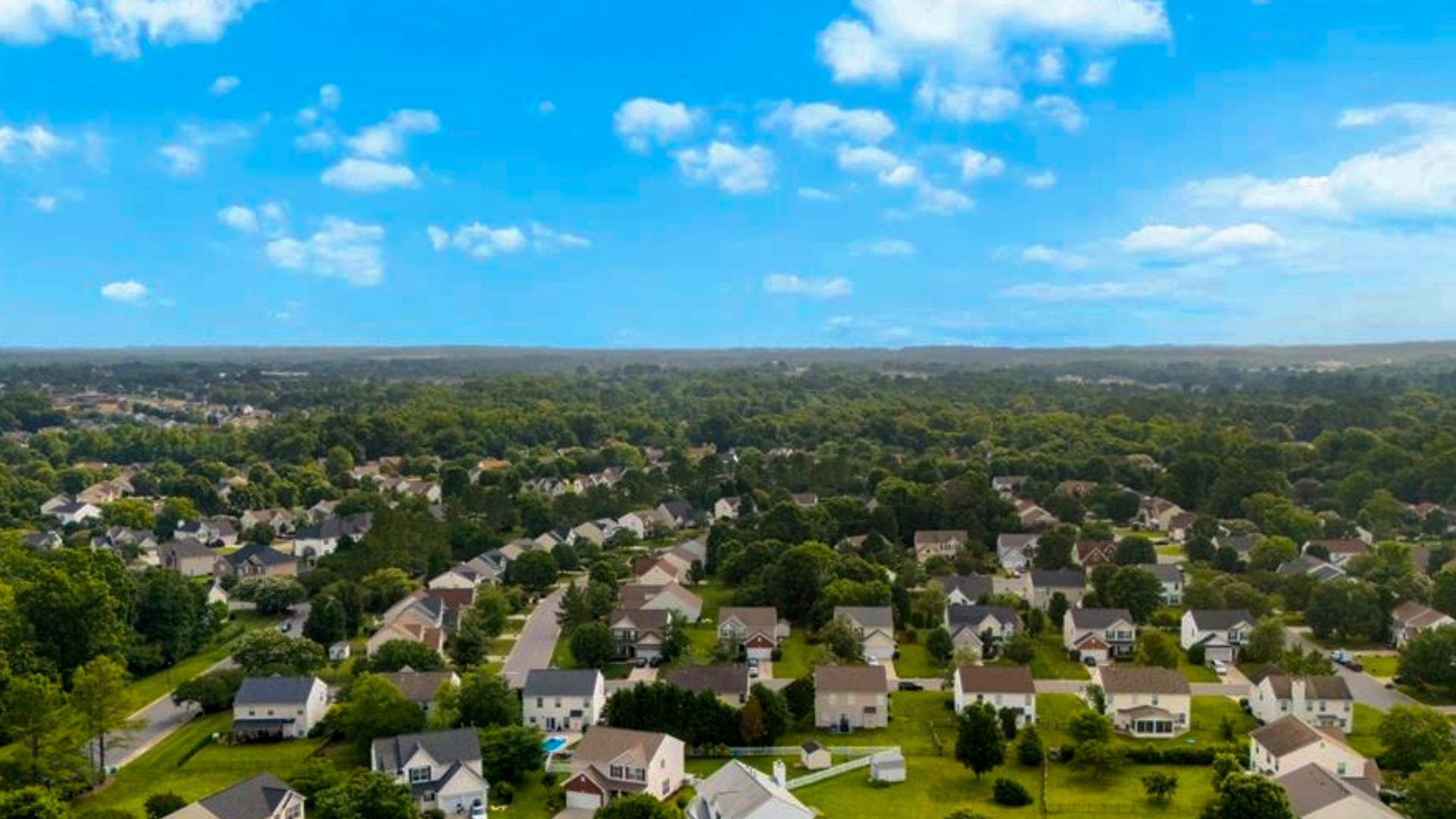 Residential neighborhood setting in Harrisburg North Carolina