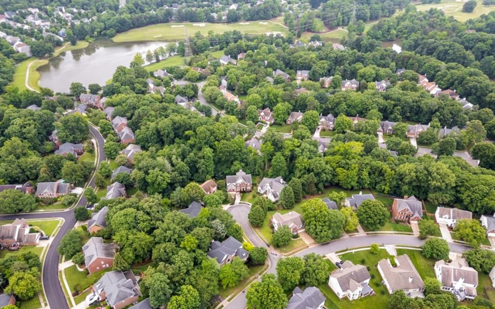 Highland Creek neighborhood streets in Charlotte North Carolina