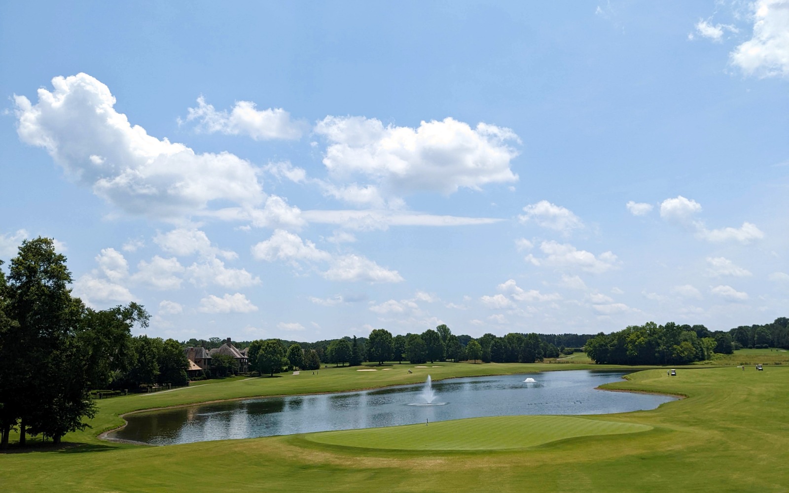Back view of The Club at Longview clubhouse and grounds
