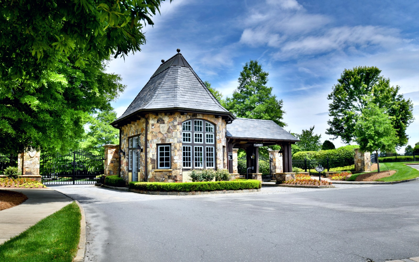 Guard house at the gated Longview community in Waxhaw NC