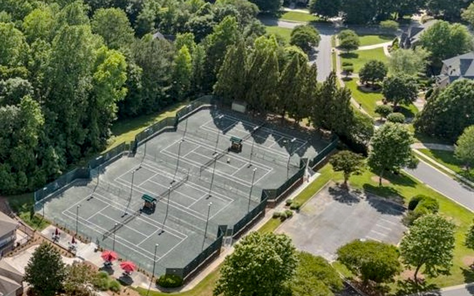 Tennis courts at Piper Glen Country Club Charlotte NC