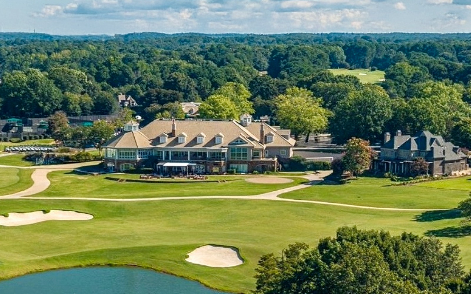 Back view and grounds of The Peninsula Club at Lake Norman